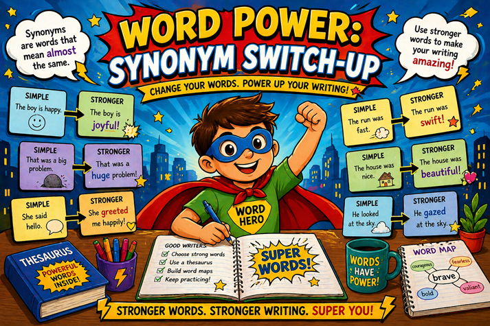 Lesson - Word Power: Synonym Switch-Up Educational Resources K12 Learning